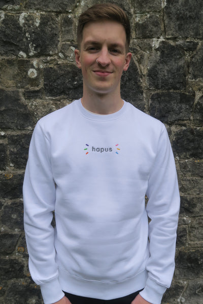 White organic cotton hapus sweatshirt