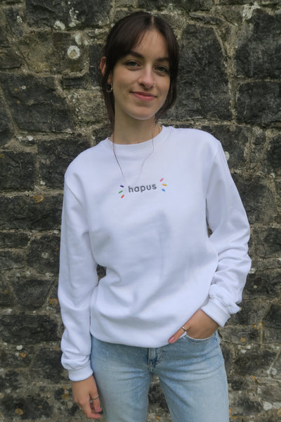 White organic cotton hapus sweatshirt
